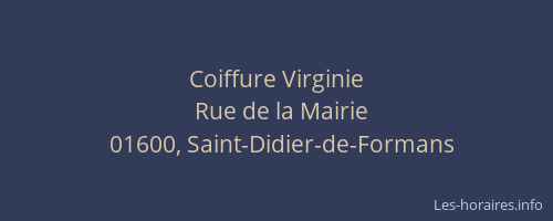 Coiffure Virginie
