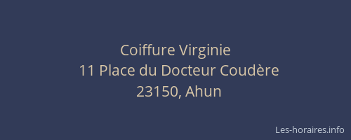 Coiffure Virginie