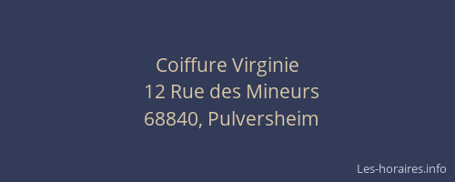Coiffure Virginie