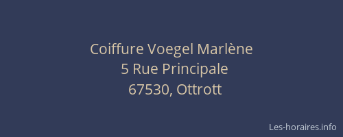 Coiffure Voegel Marlène