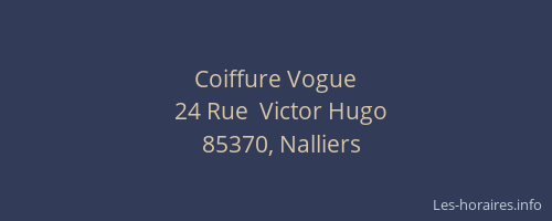 Coiffure Vogue