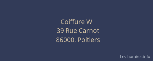 Coiffure W