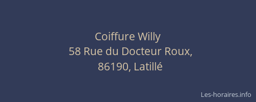Coiffure Willy