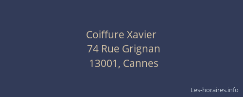 Coiffure Xavier