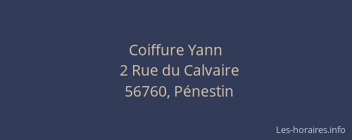 Coiffure Yann