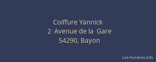 Coiffure Yannick