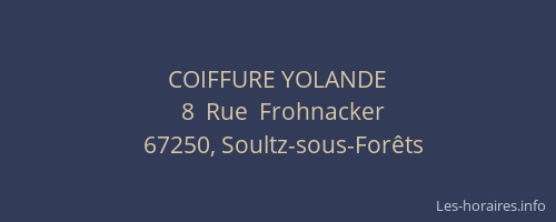 COIFFURE YOLANDE