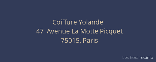 Coiffure Yolande