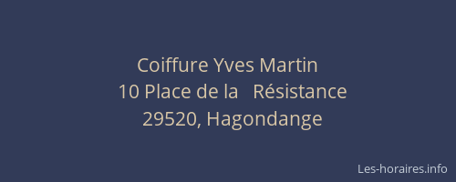 Coiffure Yves Martin