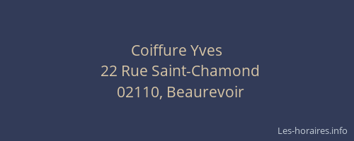 Coiffure Yves