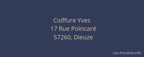 Coiffure Yves