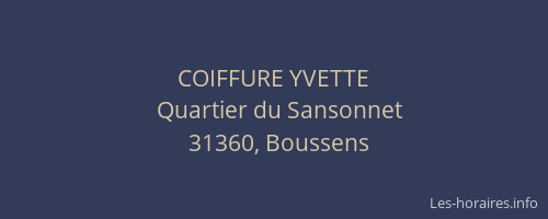 COIFFURE YVETTE
