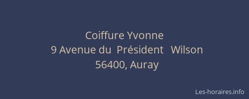 Coiffure Yvonne