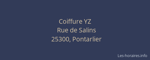Coiffure YZ