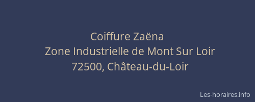 Coiffure Za&euml;na