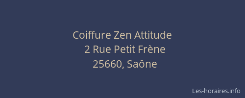 Coiffure Zen Attitude