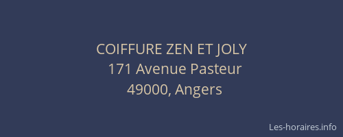COIFFURE ZEN ET JOLY