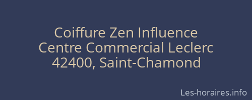 Coiffure Zen Influence