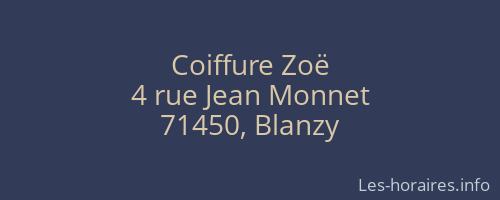 Coiffure Zoë
