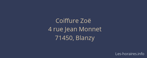 Coiffure Zo&euml;