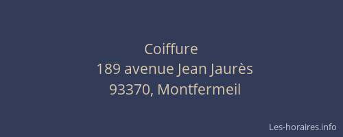 Coiffure