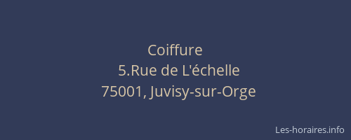 Coiffure