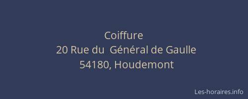 Coiffure