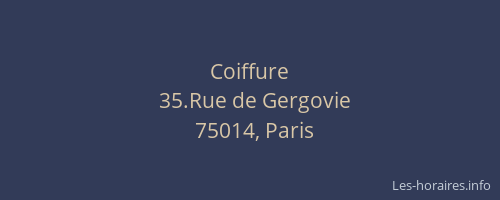 Coiffure