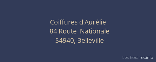 Coiffures d'Aur&eacute;lie