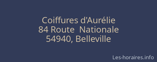 Coiffures d'Aurélie