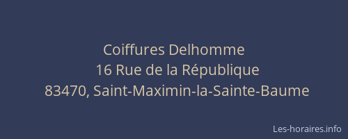 Coiffures Delhomme