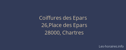 Coiffures des Epars