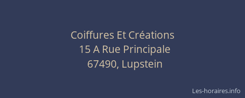 Coiffures Et Créations