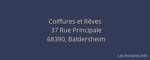 Coiffures et R&ecirc;ves