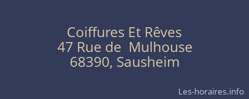 Coiffures Et R&ecirc;ves