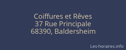 Coiffures et Rêves