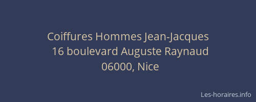 Coiffures Hommes Jean-Jacques