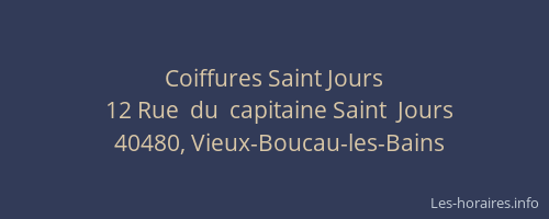 Coiffures Saint Jours
