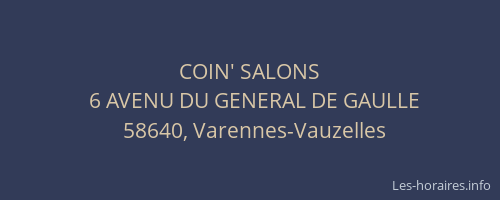 COIN' SALONS