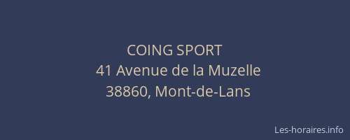 COING SPORT