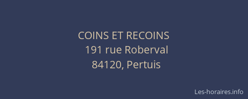 COINS ET RECOINS