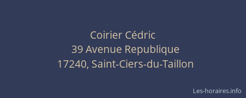 Coirier C&eacute;dric