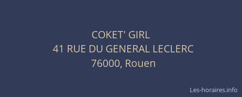 COKET' GIRL
