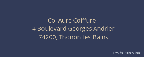 Col Aure Coiffure