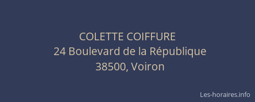 COLETTE COIFFURE