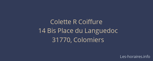 Colette R Coiffure