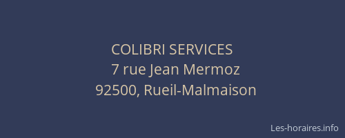 COLIBRI SERVICES