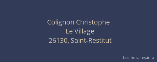 Colignon Christophe