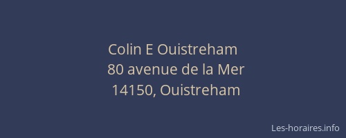 Colin E Ouistreham