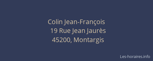 Colin Jean-Fran&ccedil;ois